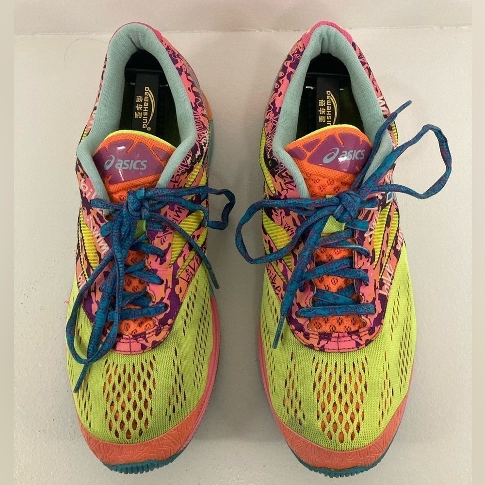 ASICS GEL-Noosa Tri 10 Running Shoe Neon Glow in Dark Graffiti Athletic Grunge - Picture 3 of 15